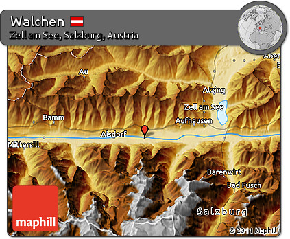 Physical 3D Map of Walchen