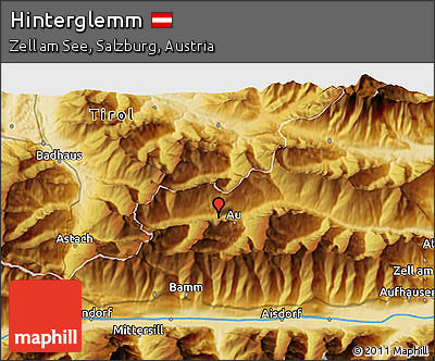 Physical 3D Map of Hinterglemm