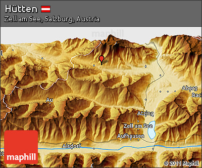 Physical 3D Map of Hütten