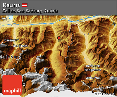 Physical 3D Map of Rauris