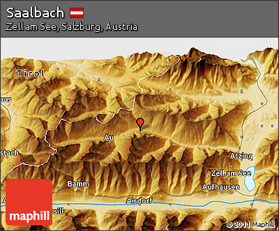 Physical 3D Map of Saalbach