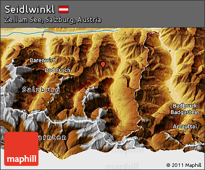 Physical 3D Map of Seidlwinkl