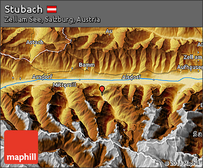 Physical 3D Map of Stubach