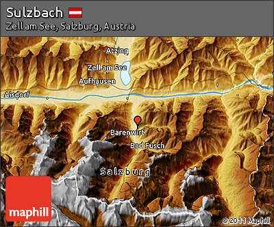 Physical 3D Map of Sulzbach