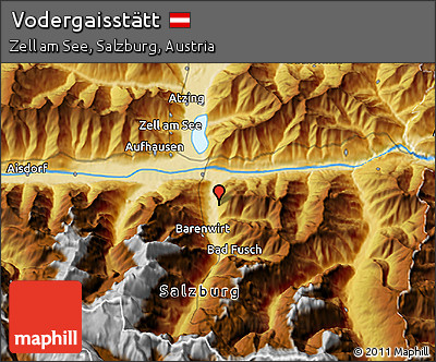 Physical 3D Map of Vodergaisstätt