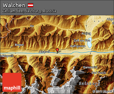 Physical 3D Map of Walchen