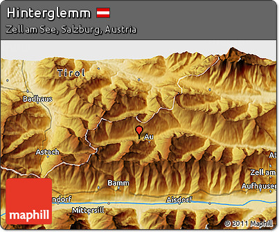 Physical 3D Map of Hinterglemm