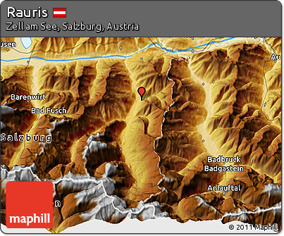 Physical 3D Map of Rauris