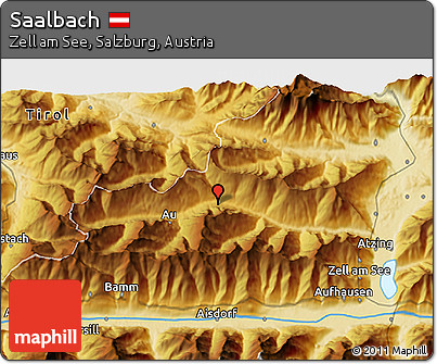 Physical 3D Map of Saalbach
