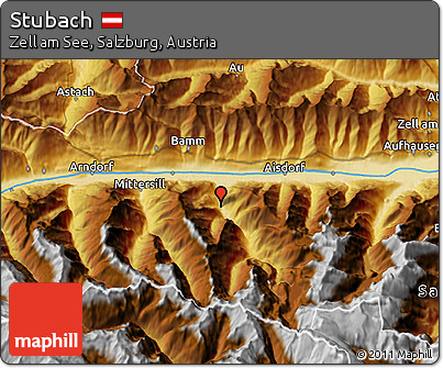 Physical 3D Map of Stubach