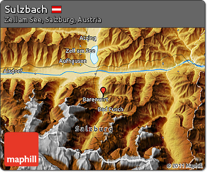 Physical 3D Map of Sulzbach