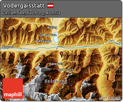 Physical 3D Map of Vodergaisstätt