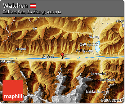 Physical 3D Map of Walchen
