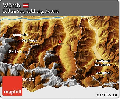 Physical 3D Map of Wörth