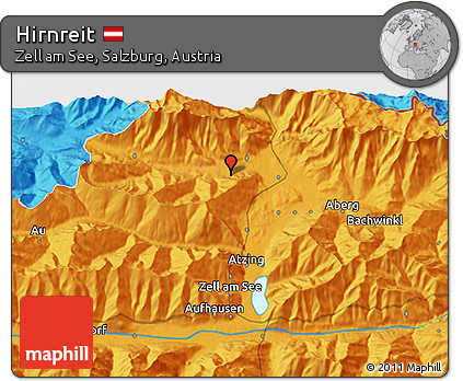 Political 3D Map of Hirnreit