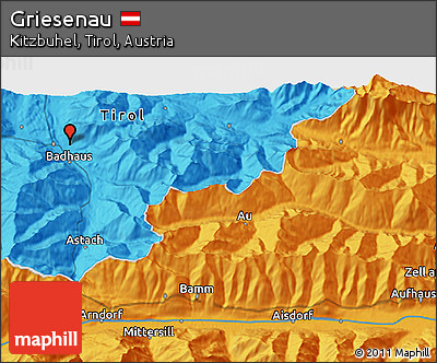 Political 3D Map of Griesenau