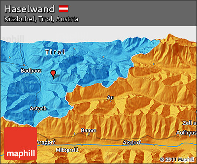 Political 3D Map of Haselwand