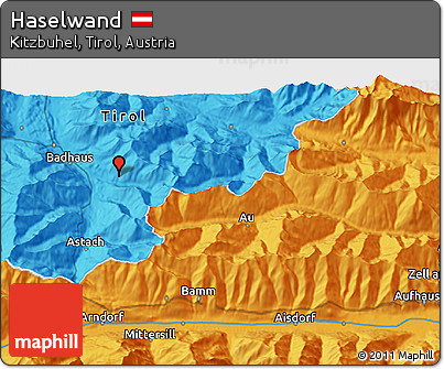 Political 3D Map of Haselwand