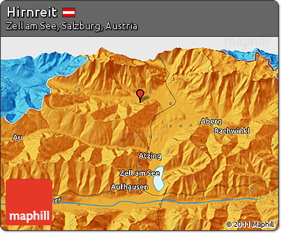 Political 3D Map of Hirnreit