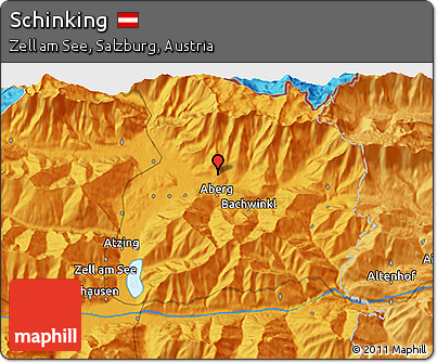 Political 3D Map of Schinking