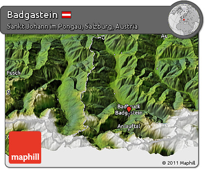 Satellite 3D Map of Badgastein