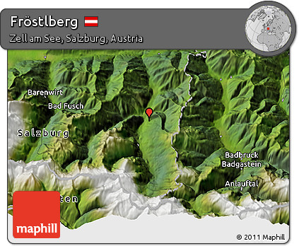 Satellite 3D Map of Fröstlberg