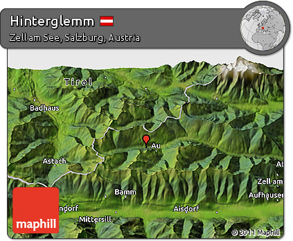 Satellite 3D Map of Hinterglemm