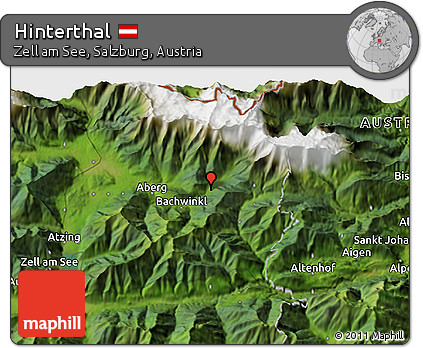 Satellite 3D Map of Hinterthal