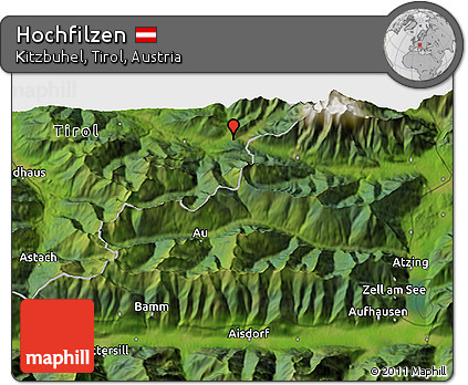 Satellite 3D Map of Hochfilzen