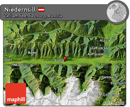 Satellite 3D Map of Niedernsill
