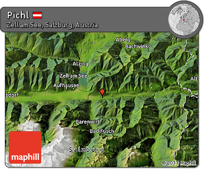 Satellite 3D Map of Pichl