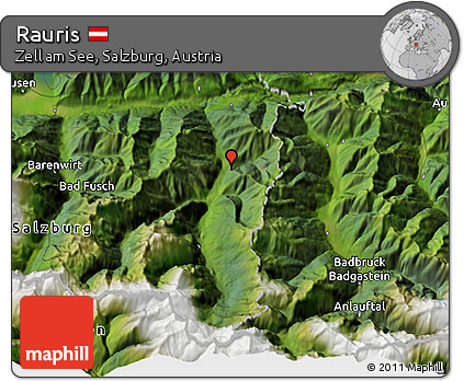 Satellite 3D Map of Rauris