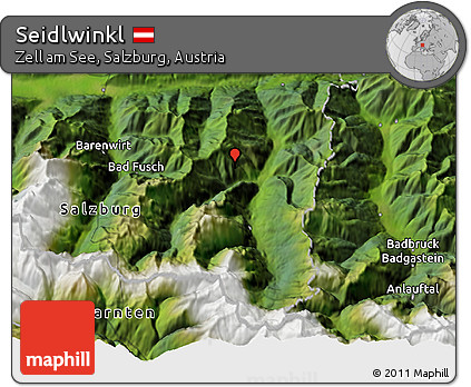 Satellite 3D Map of Seidlwinkl