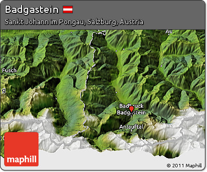 Satellite 3D Map of Badgastein