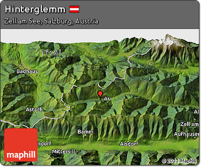 Satellite 3D Map of Hinterglemm