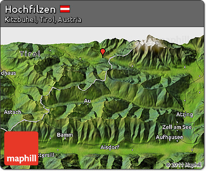 Satellite 3D Map of Hochfilzen