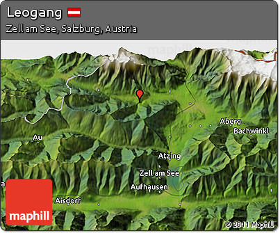 Satellite 3D Map of Leogang