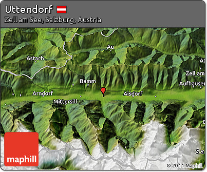 Satellite 3D Map of Uttendorf
