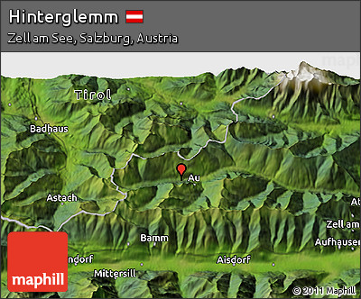 Satellite 3D Map of Hinterglemm