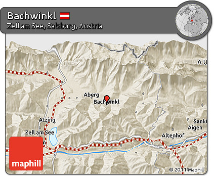 Shaded Relief 3D Map of Bachwinkl