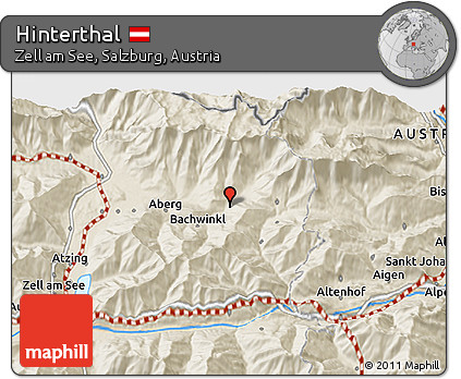 Shaded Relief 3D Map of Hinterthal