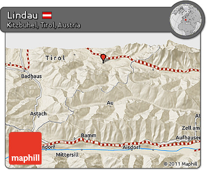 Shaded Relief 3D Map of Lindau