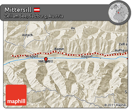Shaded Relief 3D Map of Mittersill