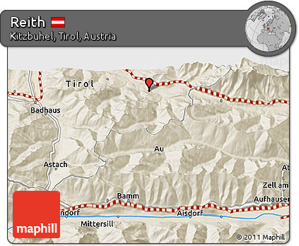 Shaded Relief 3D Map of Reith