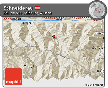 Shaded Relief 3D Map of Schneiderau