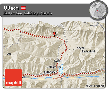 Shaded Relief 3D Map of Ullach