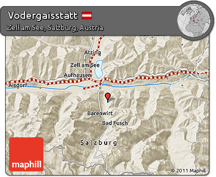 Shaded Relief 3D Map of Vodergaisstätt