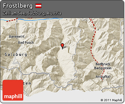 Shaded Relief 3D Map of Fröstlberg