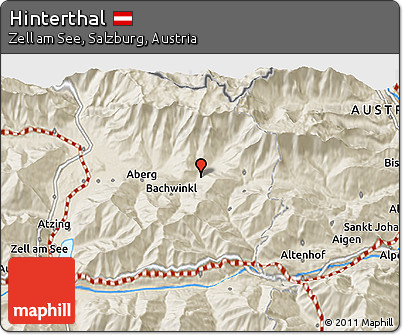 Shaded Relief 3D Map of Hinterthal