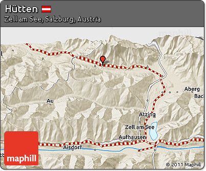 Shaded Relief 3D Map of Hütten